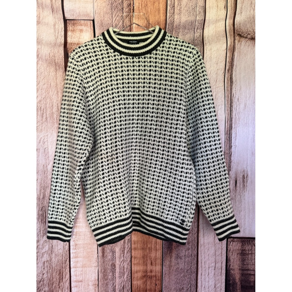Ron Dorff Wool Crewneck Sweater Textured Knit Scandi Minimalist Size Medium